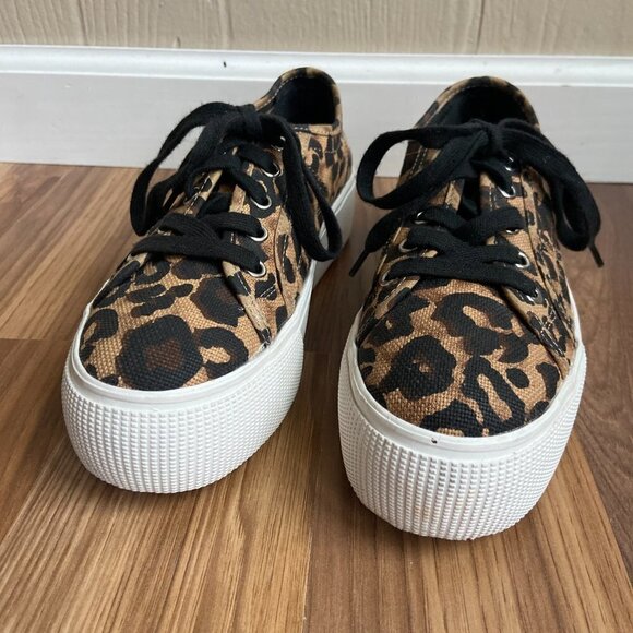 Steve Madden Emmi Leopard Print Lace Up Platform Sneaker - Picture 9 of 13